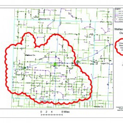 Areas circled in red are impacted by this planned outage.