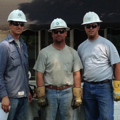 Nate Harter, Line Foreman at Colby, and Ben Jaeger and Mason Newell, Journeyman Linemen at Colby, were among 22 Midwest Energy linemen who helped to restore power in Wichita June 28th-July 2nd.